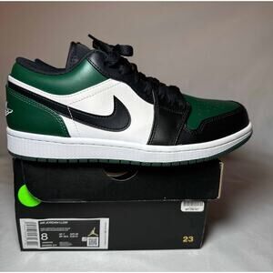 Size 8 - Nike Air Jordan 1 Low Green Toe Men's Shoes Ships Now